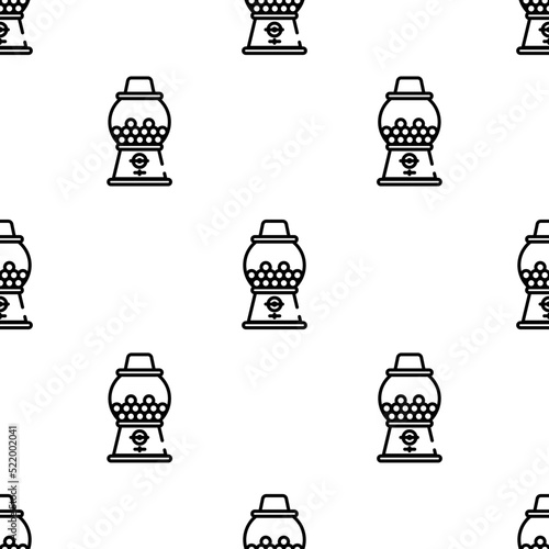 candy machine icon pattern. Seamless candy machine pattern on white background.