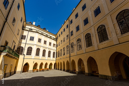 Courtyard of Orlik nad Vltavou castle