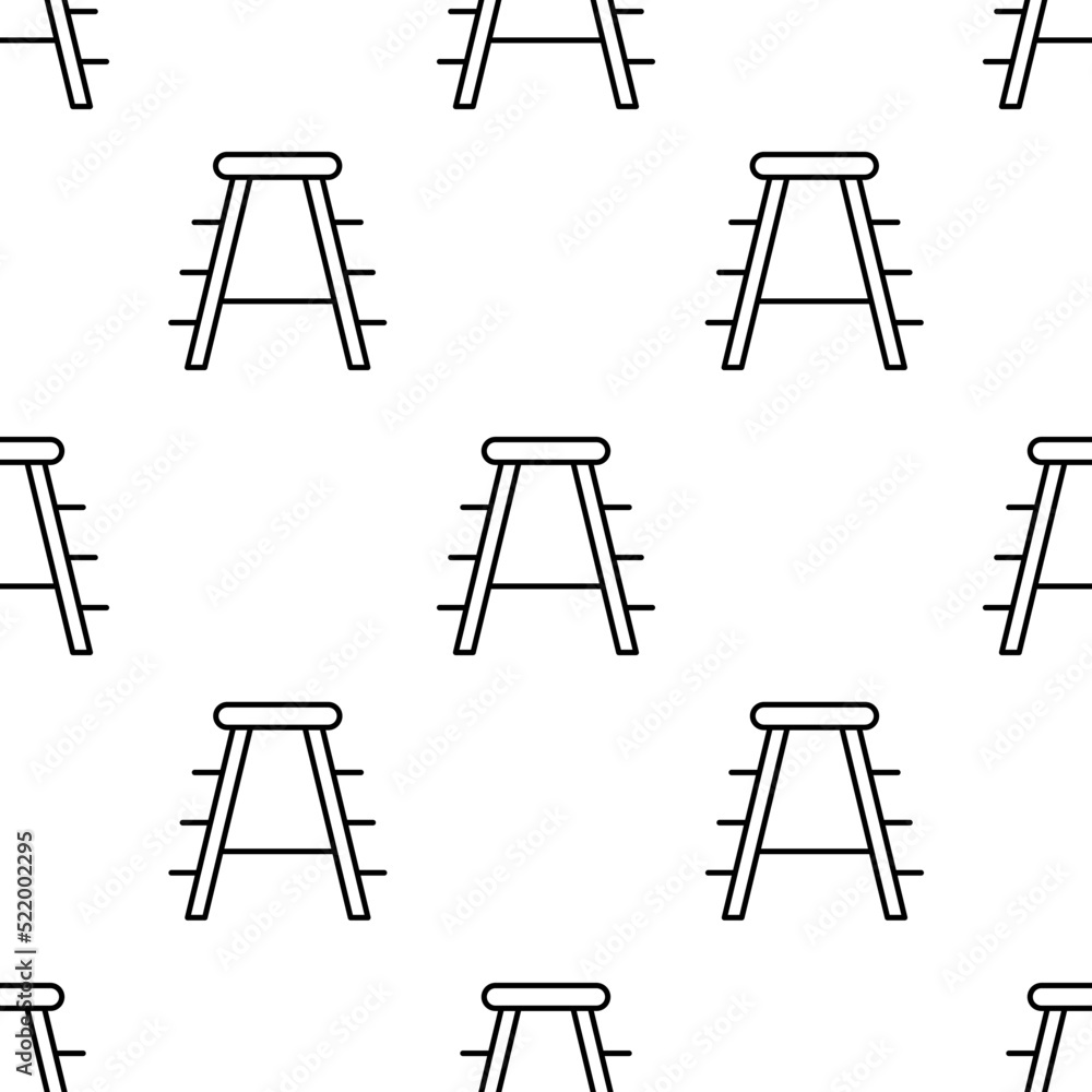 stool icon pattern. Seamless stool pattern on white background. stool icon pattern. Seamless stool pattern on white background.