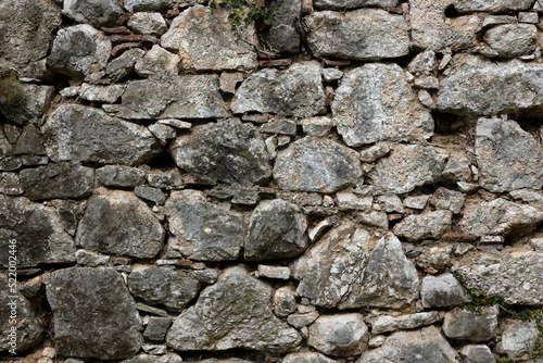 Stone Old Wall Background Full frame
