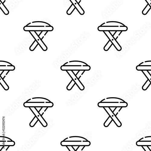 stool icon pattern. Seamless stool pattern on white background.