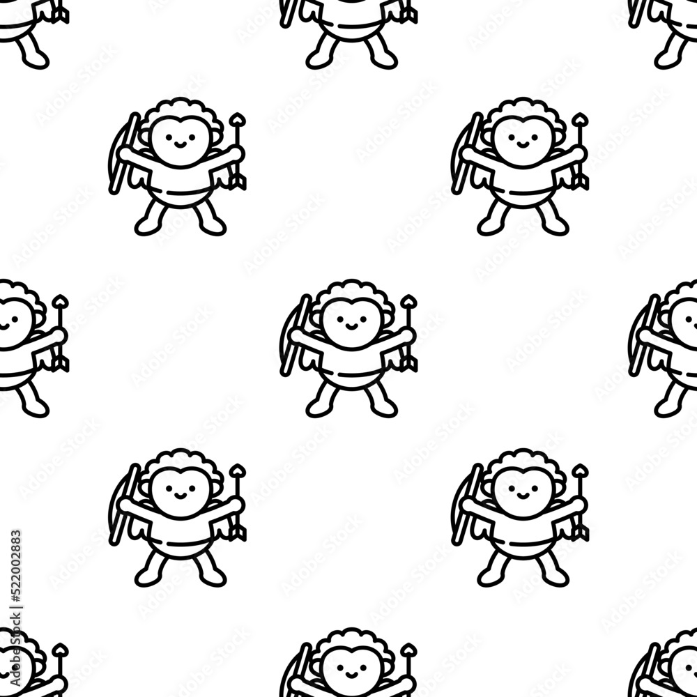 cupid icon pattern. Seamless cupid pattern on white background. cupid icon pattern. Seamless cupid pattern on white background.