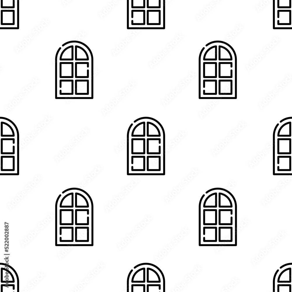 door icon pattern. Seamless door pattern on white background. door icon pattern. Seamless door pattern on white background.