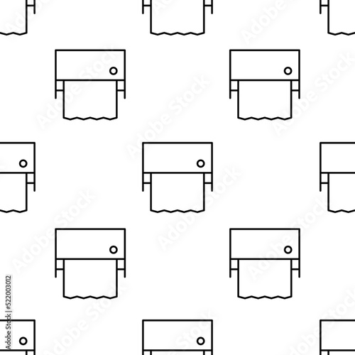 toilet paper icon pattern. Seamless toilet paper pattern on white background.