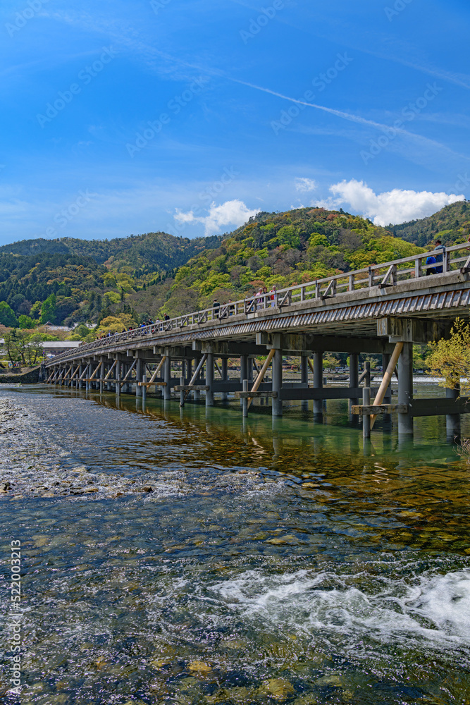 京都嵐山 渡月橋の風景
