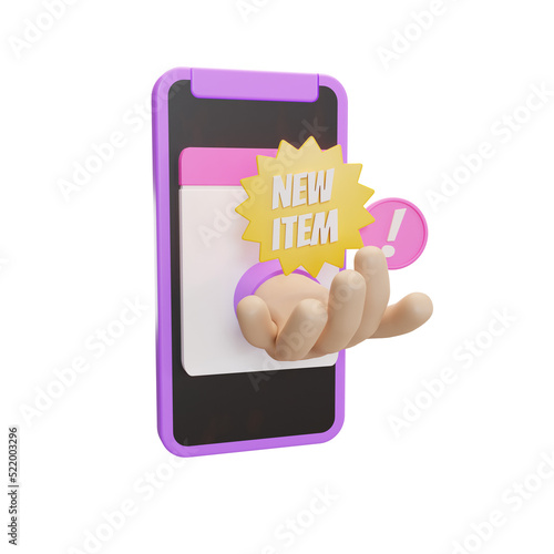 new item online shop illustration 3d