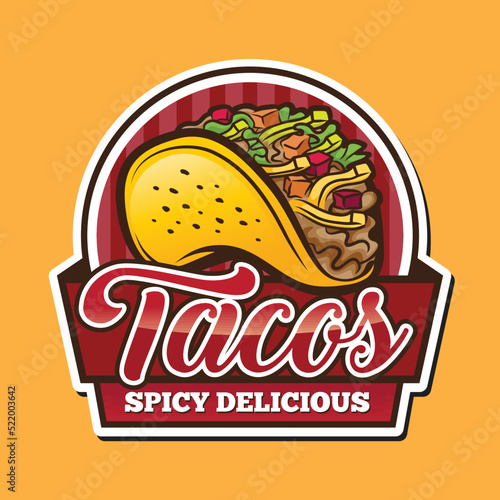 Tacos Logo Mascot Franchise Vector Design