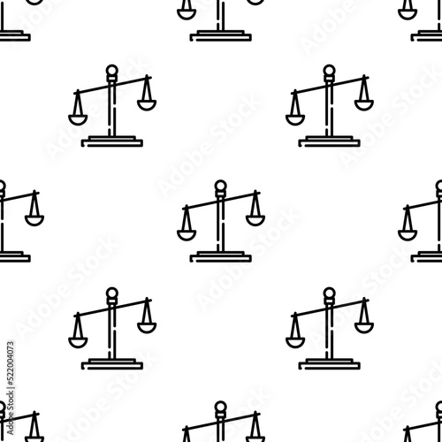 law icon pattern. Seamless law pattern on white background.