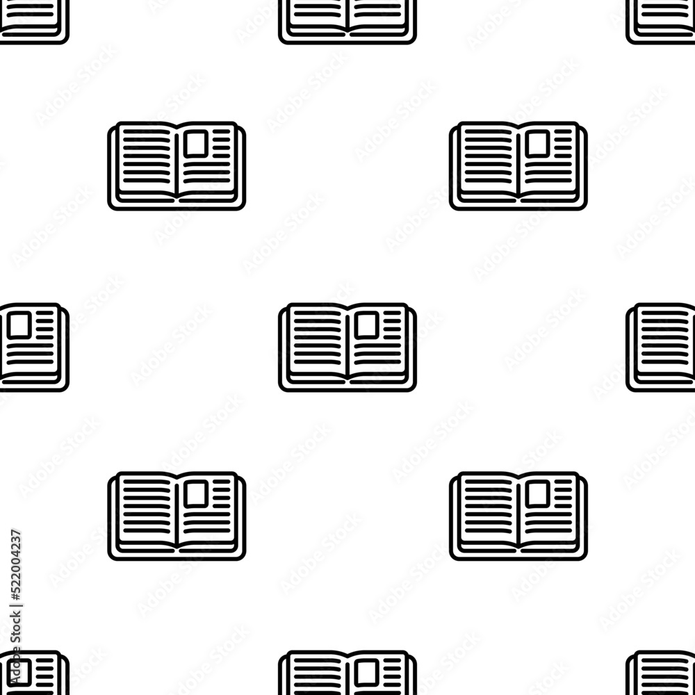 open book icon pattern. Seamless open book pattern on white background. open book icon pattern. Seamless open book pattern on white background.