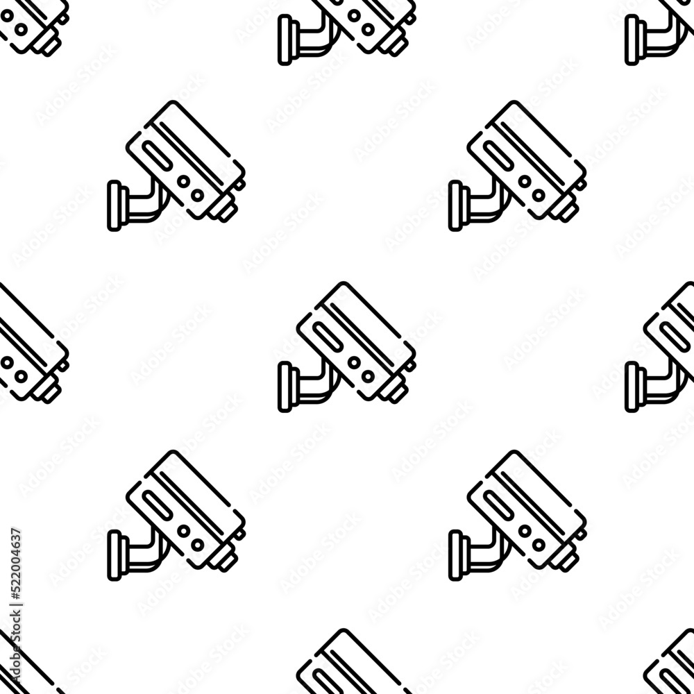 cctv icon pattern. Seamless cctv pattern on white background. cctv icon pattern. Seamless cctv pattern on white background.