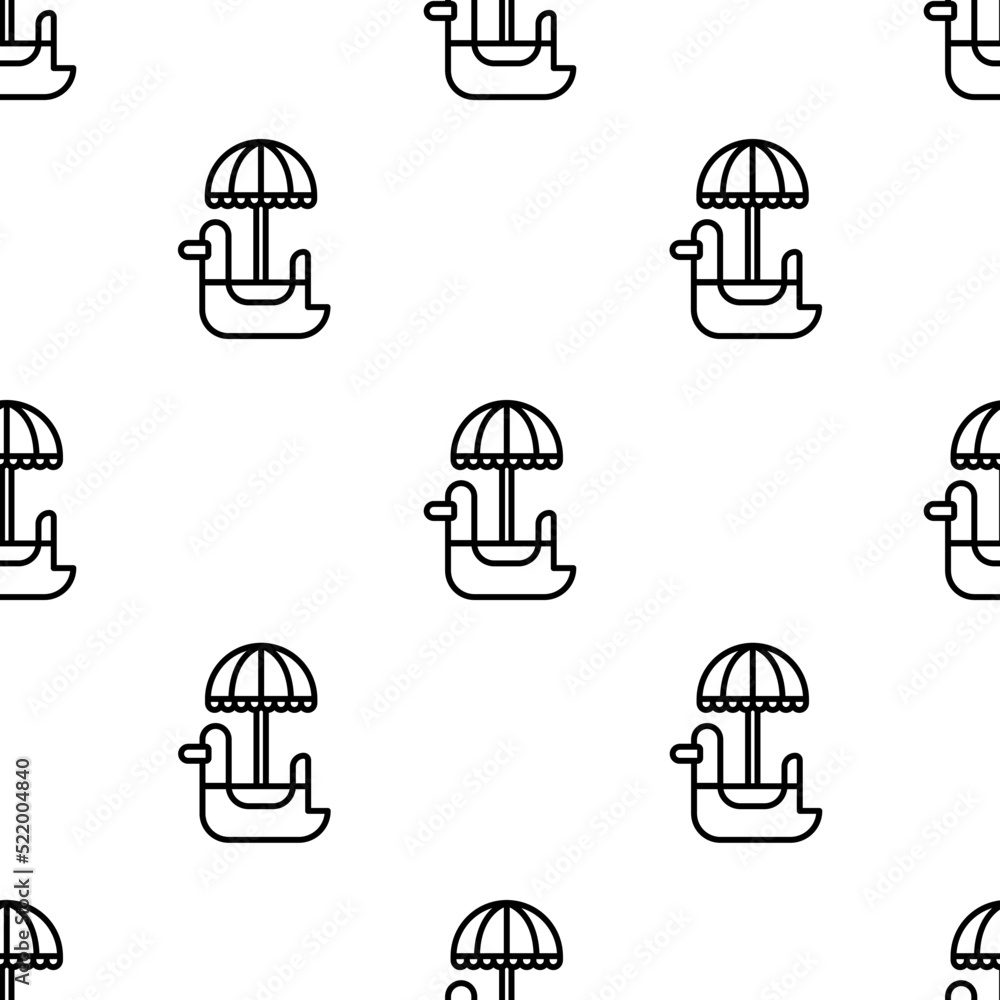 pedal boat icon pattern. Seamless pedal boat pattern on white background. pedal boat icon pattern. Seamless pedal boat pattern on white background.