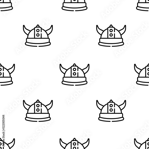 viking icon pattern. Seamless viking pattern on white background.