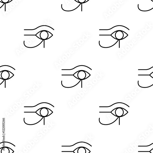 egypt icon pattern. Seamless egypt pattern on white background.