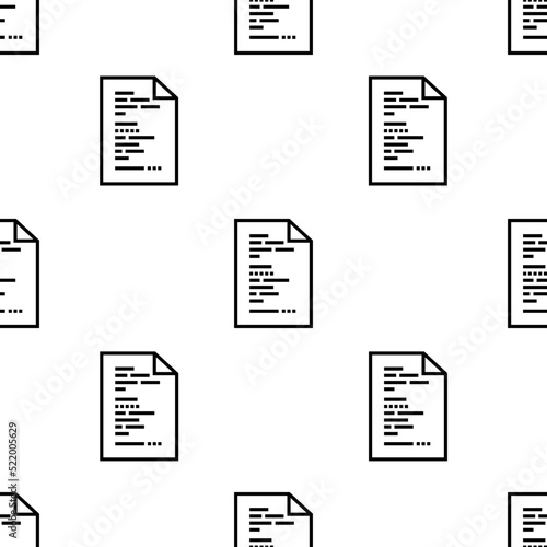 file icon pattern. Seamless file pattern on white background.