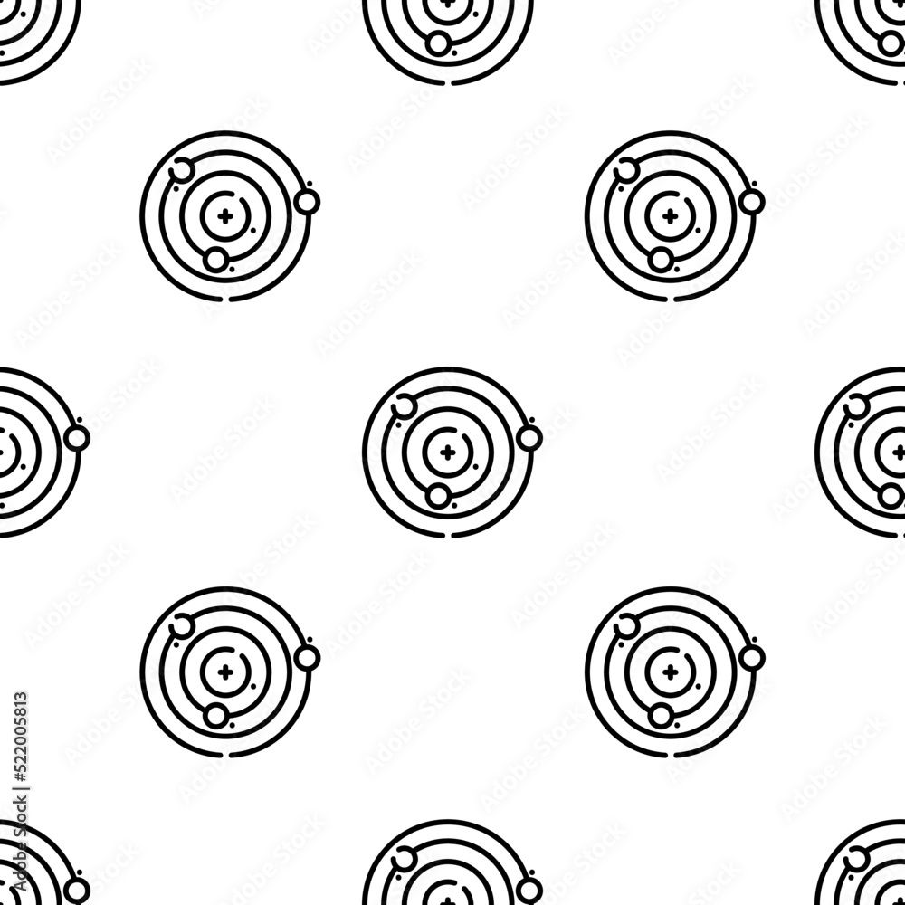 atoms icon pattern. Seamless atoms pattern on white background. atoms icon pattern. Seamless atoms pattern on white background.