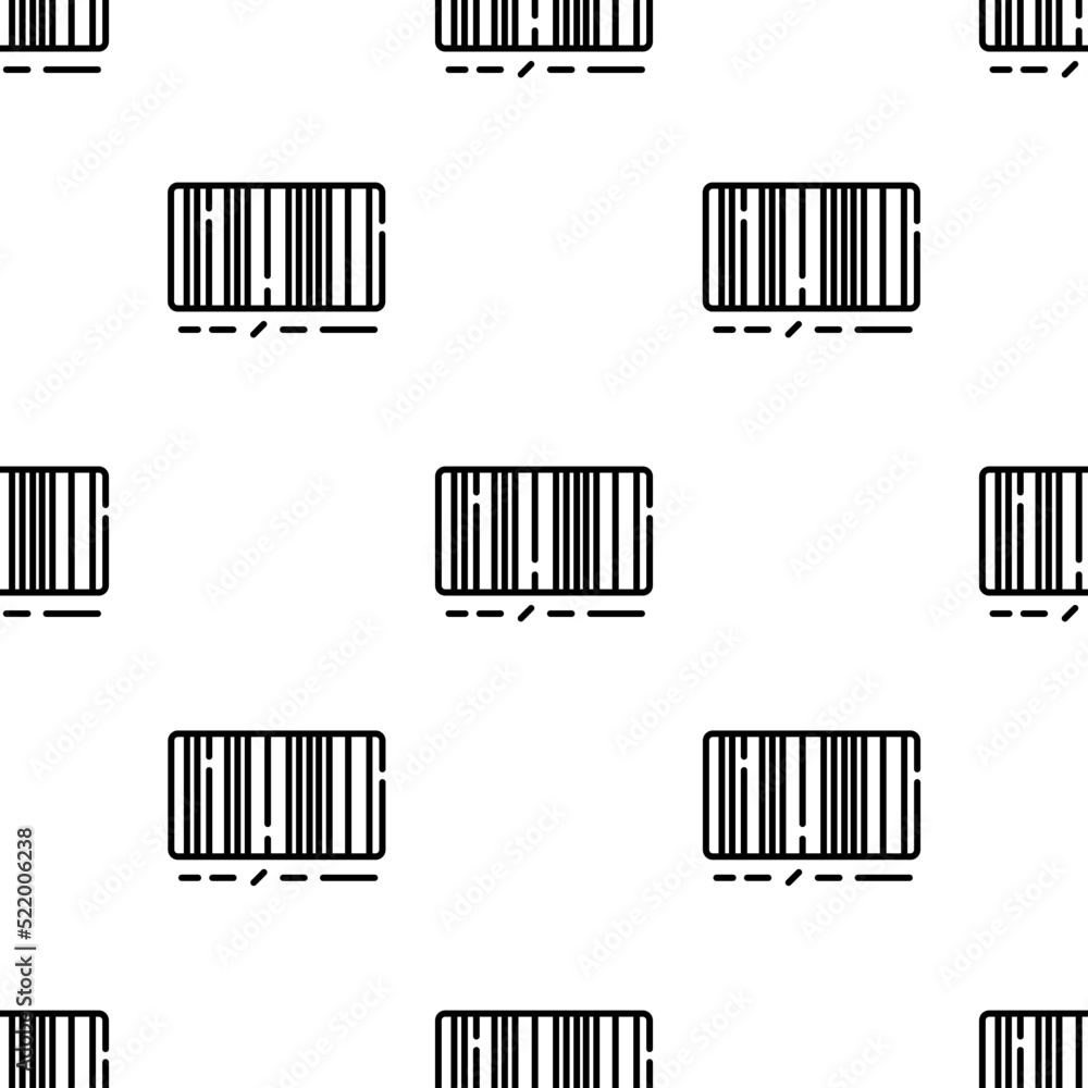 barcode icon pattern. Seamless barcode pattern on white background. barcode icon pattern. Seamless barcode pattern on white background.
