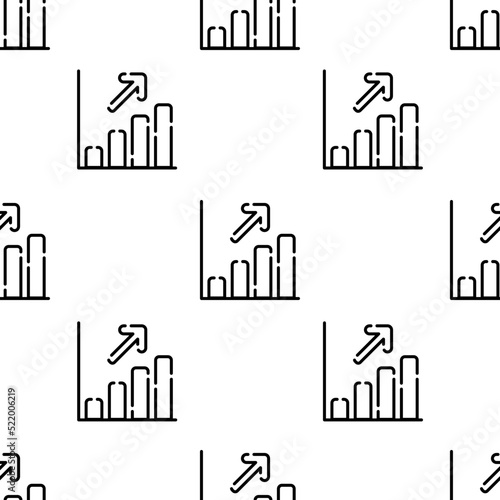 profits icon pattern. Seamless profits pattern on white background.