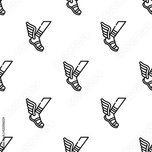 hermes icon pattern. Seamless hermes pattern on white background.