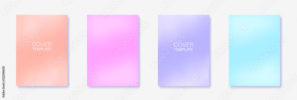 Set of vector gradient backgrounds. For branding, covers, invitation, poster and more. Vector illustration.