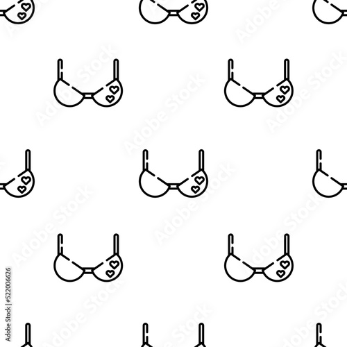 bra icon pattern. Seamless bra pattern on white background.