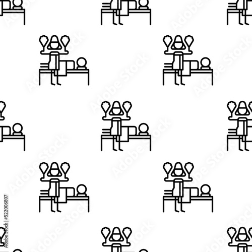 massage icon pattern. Seamless massage pattern on white background.
