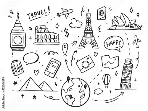 Travel Vector illustration. Drawing design concept