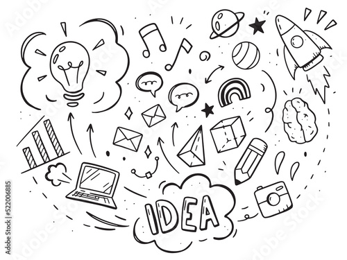 Idea business Vector illustration. Drawing design concept