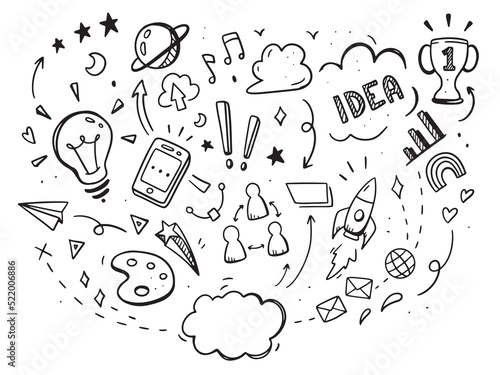Idea business Vector illustration. Drawing design concept