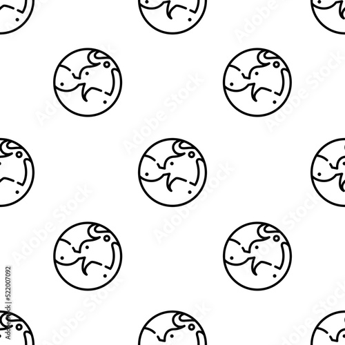 mars icon pattern. Seamless mars pattern on white background.