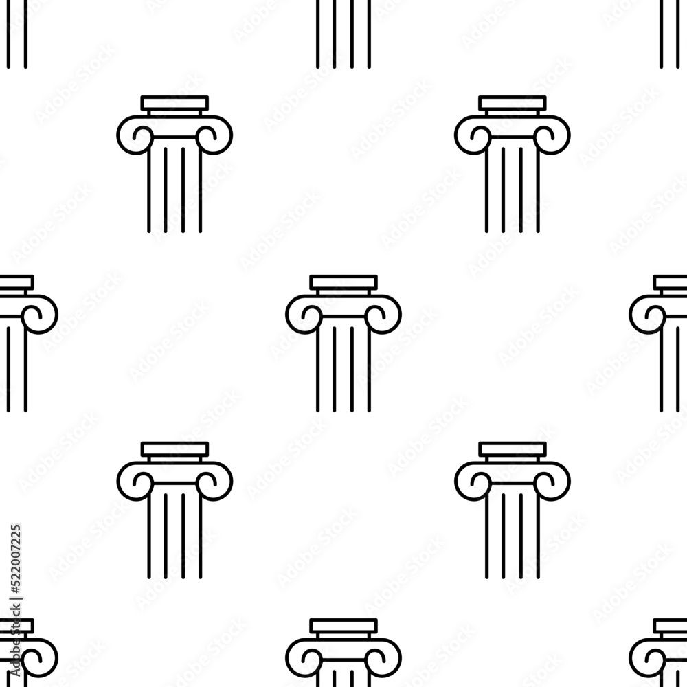 column icon pattern. Seamless column pattern on white background. column icon pattern. Seamless column pattern on white background.