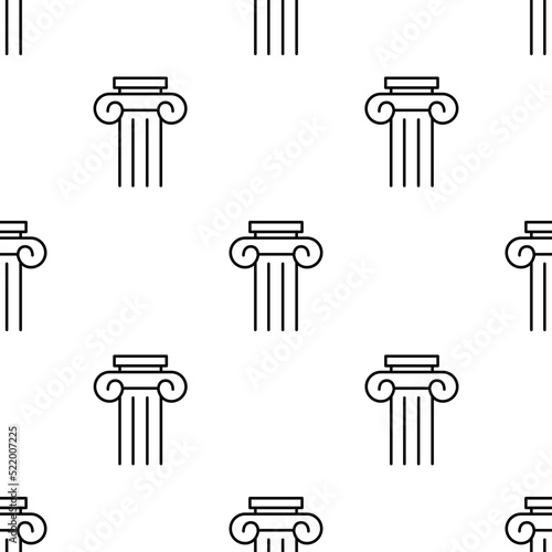 column icon pattern. Seamless column pattern on white background.