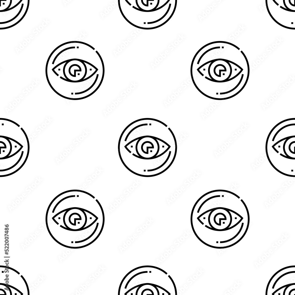 vision icon pattern. Seamless vision pattern on white background. vision icon pattern. Seamless vision pattern on white background.