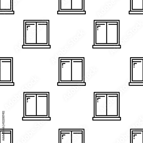 window icon pattern. Seamless window pattern on white background.