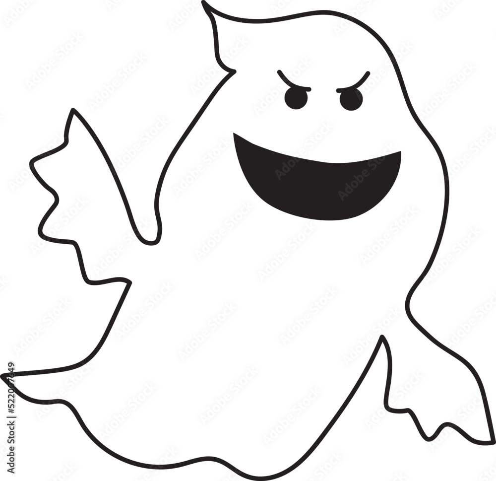 Scary ghost clipart
