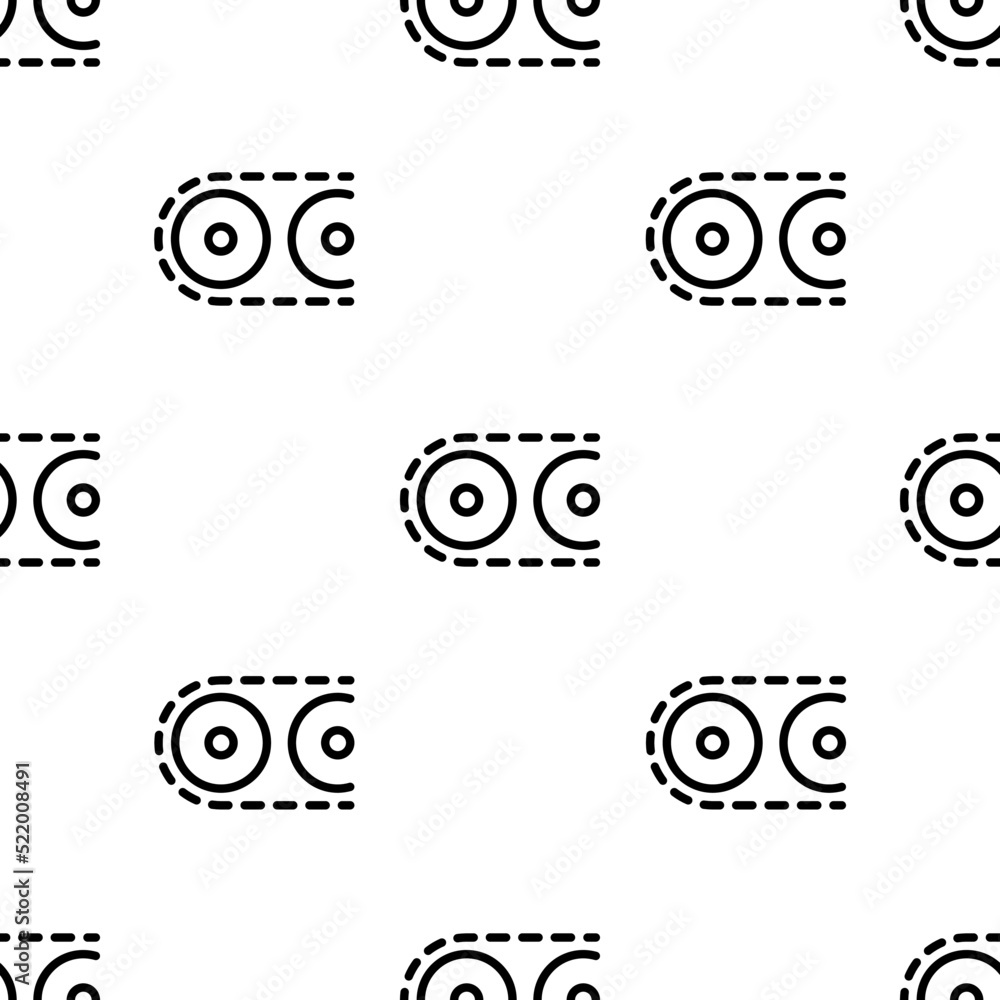 conveyor icon pattern. Seamless conveyor pattern on white background.