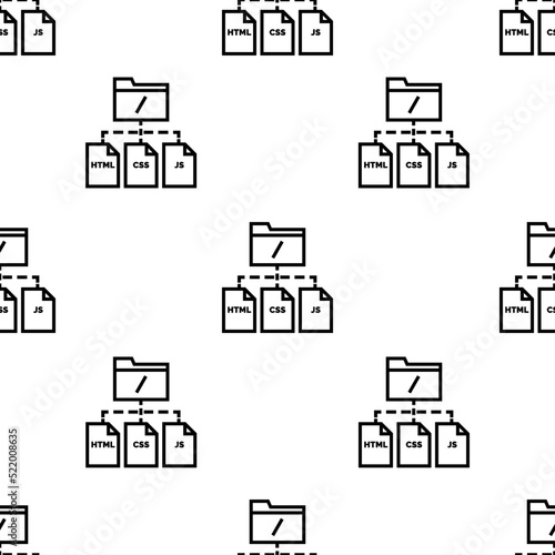 file icon pattern. Seamless file pattern on white background.