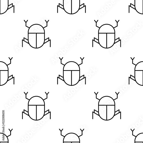 egypt icon pattern. Seamless egypt pattern on white background.