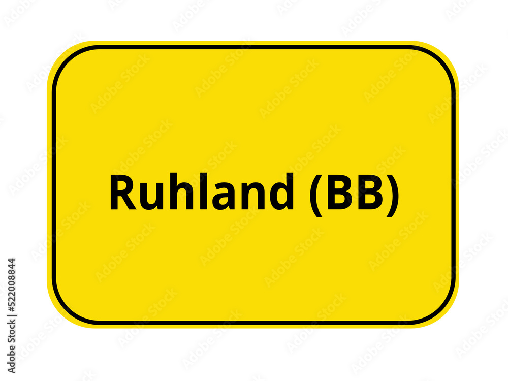 Ortseingangsschild - Ruhland BB Ortseingangsschild - Ruhland BB