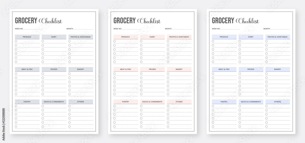 Grocery List Planner Template. Minimalist grocery list planner pages design. Printable Grocery Checklist Planner Template. Grocery List Planner Template. Minimalist grocery list planner pages design. Printable Grocery Checklist Planner Template.