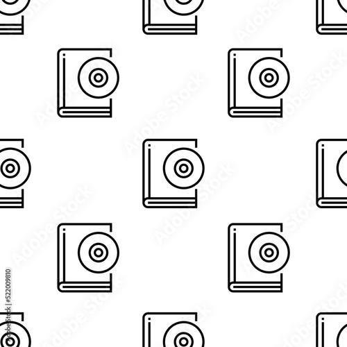 audiobook icon pattern. Seamless audiobook pattern on white background.