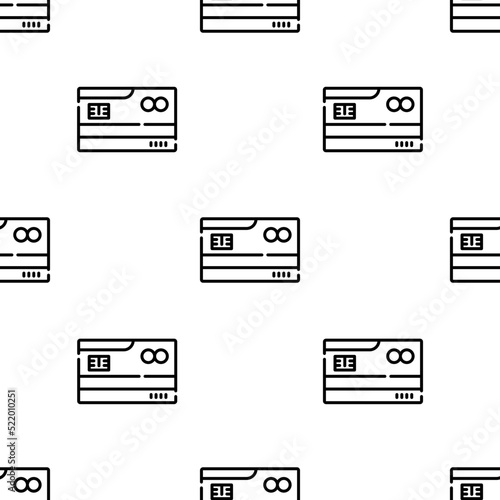 credit card icon pattern. Seamless credit card pattern on white background.