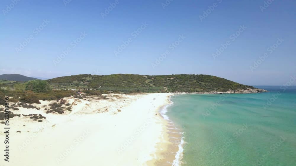 4K drone clip taking off high over a tropical beach in Greece 4K drone clip taking off high over a tropical beach in Greece