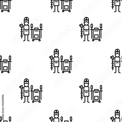 tandoor icon pattern. Seamless tandoor pattern on white background.