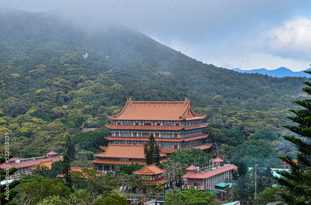 chinese temple in the mountains