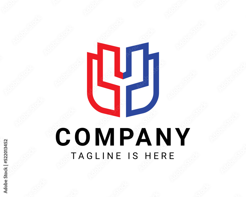 Fototapeta premium Y Modern shield logo