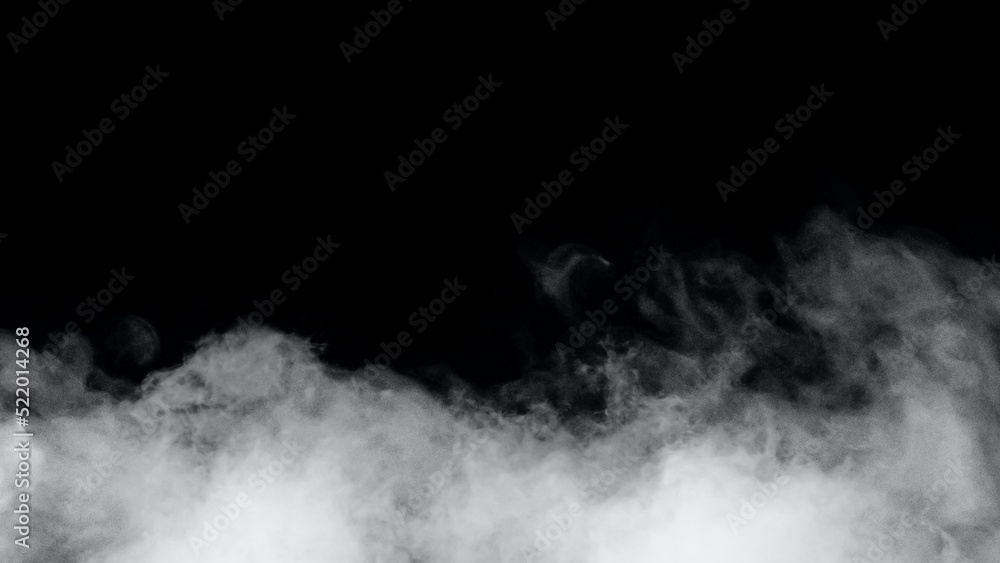 White smoke or fog isolated on black background. White smoke or fog isolated on black background.