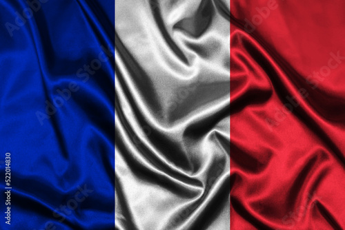 crumpled flag of France. background, wallpaper