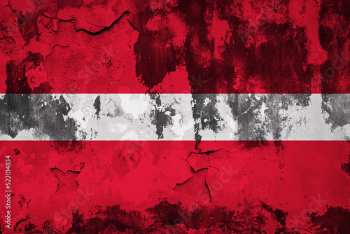 flag of Latvia in cracks. background, wallpaper