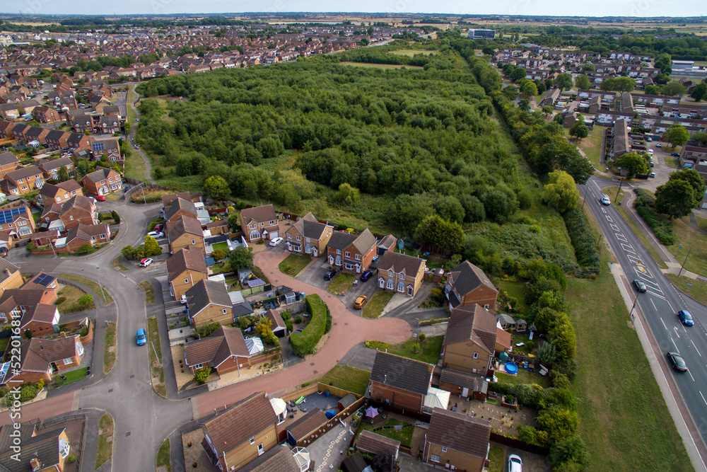 aerial view of Kingswood Housing estate built in a northern suburb of Hull at Kingswood, Kingston upon Hull