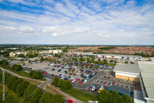 aerial view of Kingswood retail and shopping park. built in a northern suburb of Hull at Kingswood, Kingston upon Hull
 photo